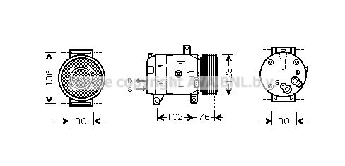 AVA QUALITY COOLING Компрессор, кондиционер RTAK069